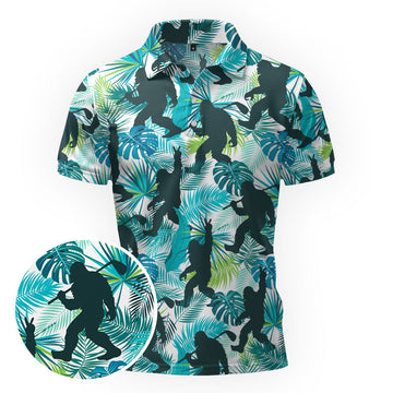 Maxcorners Sasquatch Tropical Club Golf Polo Shirt