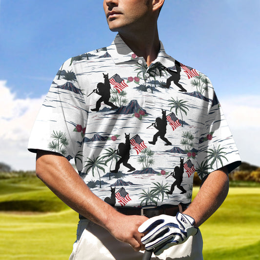 Maxcorners Bigfoot Freedom Parade Golf Polo Shirt