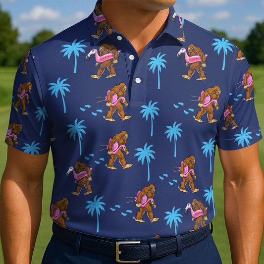 Maxcorners Bigfoot Golf Float Golf Polo Shirt