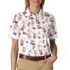 Maxcorners Womens Golf Polo, Pink Golf Shirt, Pattern Golf Shirt For Men, Funny Christmas Golf Shirt