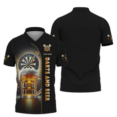 Maxcorners Darts And Beer Design Darts T Shirt, Love Darts Shirts, Gift For Darts Lovers LM0509