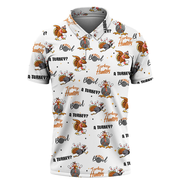 Maxcorners Bowling Turkey Hunters Shirt – Funny Thanksgiving Jersey – Crazy Team Bowling Design LM0509