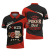 Maxcorners Custom Name Poker Shirt - Red Black Tee with Chip, Card & â€œDo Not Foldâ€ QuoteLM1009