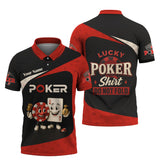 Custom Name Poker Shirt – Red Black Tee with Chip, Card & “Do Not Fold” Quote