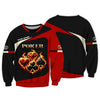 Maxcorners Custom Fiery Poker T-Shirt - Glowing Card Suits & Bold Black-Red Design, Gift For Poker PlayersLM1009
