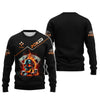 Maxcorners Custom Poker-Themed T-Shirt with Fiery Skull, Aces and Poker Chips Design, Poker T ShirtsLM1009