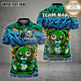 Maxcorners Billiards Shirt Graffiti 8-Ball Bear Multioptions Personalized Name, Team Name Unisex 3D Shirt (4 Colors)