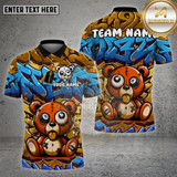 Maxcorners Billiards Shirt Graffiti 8-Ball Bear Multioptions Personalized Name, Team Name Unisex 3D Shirt (4 Colors)