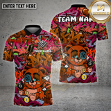 Maxcorners Billiards Shirt Graffiti Chill Bear 8-9 Ball Multioptions Personalized Name, Team Name Unisex 3D Shirt (4 Colors)