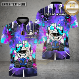 Maxcorners Bowling Shirt Bowling Bear Graffiti Street Style Multi Options Personalized Name, Team Name 3D Shirt