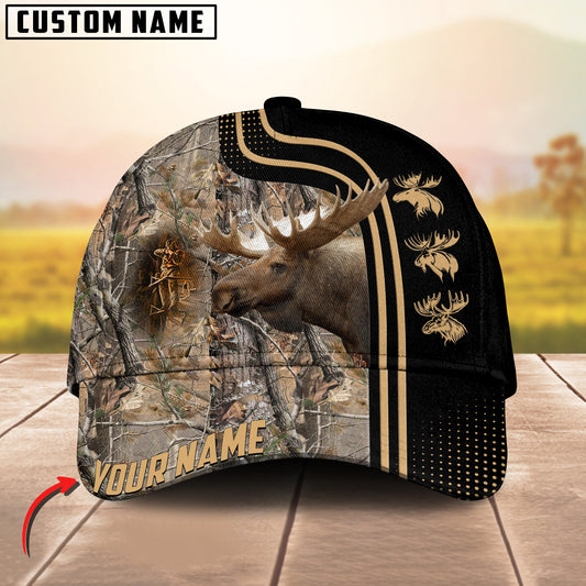 Maxcorners Moose Hunting Camouflage Dotted Pattern Personalized Cap 3D Printed Multicolor (6 colors)