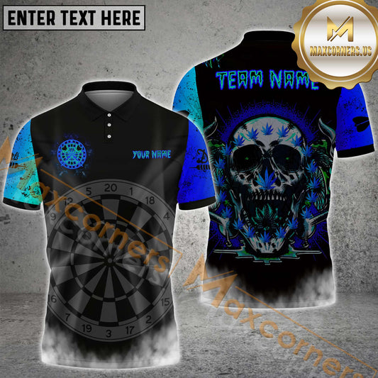 Maxcorner Darts Leaf Pattern Multicolor Option Customized Name 3D Shirt (4 Colors)