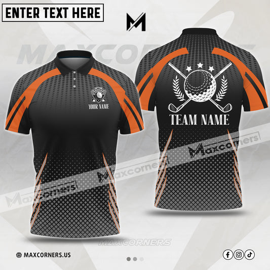Maxcorners Customized Name Premium Golf Multicolor Custom 3D Polo Shirt (4 Colors)