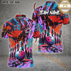 Maxcorners Bowling Graffiti Paint Old School Jersey Personalized Name, Team Name 3D Shirt (4 colors))
