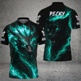 Maxcorners Darts Shirt Dragon Fire Inferno Dartboard Multioptions Personalized Name, Team Name Unisex 3D Shirt For Pecky