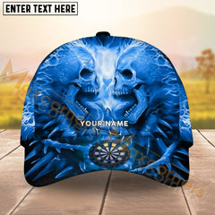 Maxcorners Dart Skull Multicolor Option Personalized Name 3D Cap