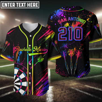 Maxcorners Personalized  San Antonio Team Baseball Jerseys Custom For Rachelle Marie