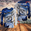 Maxcorne Fishing Blue Water Sport Jersey Style Personalized 3D Long Sleeve Shirt (6 Fish Species)