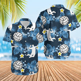 Maxcorner Volleyball flower Hawaiian Shirt