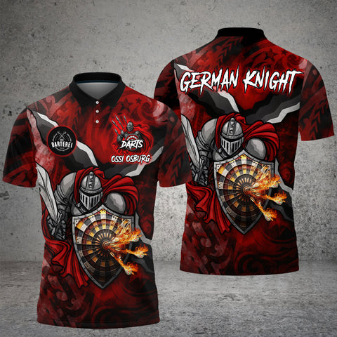 Maxcorners Darts Shirt Knight Fire Shield Multioptions Personalized Name, Team Name Unisex 3D Shirt For Danyel