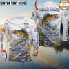 Maxcorners Fishing Golden Line Skinfish Pattern Sport Custom Name & Team Name 3D Shirts (8 Fish Species)