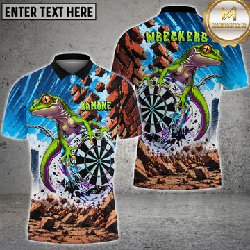 Maxcorners Wrecking Gecko Darts Personalized Team Name 3D Shirt For Ramone