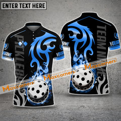 Maxcorners Pickleball Multicolor Crown Premium Pattern Personalized Name, Team Name 3D Shirt