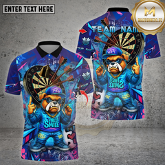 Maxcorners Darts Shirt Graffiti Bulldog Gang Style  Multioptions Personalized Name, Team Name Unisex 3D Shirt (4 Colors)
