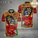 Maxcorners Darts Shirt Graffiti Bulldog Gang Style  Multioptions Personalized Name, Team Name Unisex 3D Shirt (4 Colors)