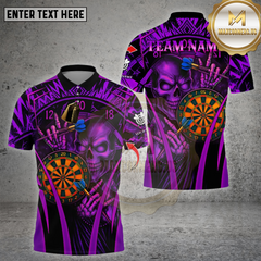 Maxcorners Darts Shirt Flame Skull Multioptions Personalized Name, Team Name Unisex 3D Shirt (4 Colors)