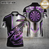 Maxcorners Darts Black Gold Bullseye Personalized Name, Team Name 3D Shirt (5 Colors)