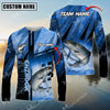 Maxcorner Fishing Sun Protection Sport Jersey Pattern Personalized Name And Team Name Long Sweat Shirt (8 Fish Species)
