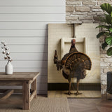 Maxcorners Funny Turkey With Beer Rustic Bathroom Wall Art Wrapped Canvas