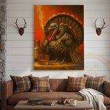 Maxcorners Turkey With Whiskey And Cigar Rustic Bar Wall Art Wrapped Canvas