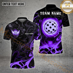 Maxcorners Pickleball Ball Beautiful Swings Pattern Customized Name, Team Name 3D Shirt (4 colors)