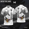 Maxcorners Billiards Ball Skull Thunder Lightning Pattern Multicolor Options Personalized Name, Team Name 3D Polo Shirt