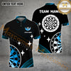 Maxcorners  Darts Basic Blink Dartboard Personalized Name, Team Name 3D Polo Shirt (4 Colors)
