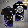 Maxcorners  Darts Basic Blink Dartboard Personalized Name, Team Name 3D Polo Shirt (4 Colors)