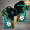 Maxcorners Pickleball Ball Fire Golden Line Premium Customized Name, Team Name 3D Shirt (4 colors)