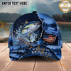 Maxcorners Fishing Midnight Bass Hunter Hooked on Nature Personalized 3D Cap  (11 Fish Species)