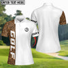Maxcorners Women Polo Shirt Leopard Pattern Custom Colorful Option