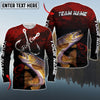 Maxcorner Fishing Personalized 3D Long Sleeve Shirt (8 Fish Species)