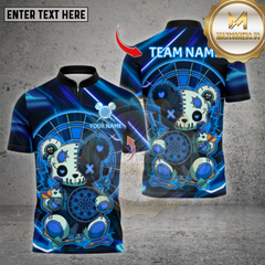 Maxcorners Darts Cute Gothic Bear Neon Multicolor Options Personalized Name, Team Name Unisex 3D Shirt