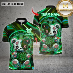 Maxcorners Darts Cute Gothic Bear Neon Multicolor Options Personalized Name, Team Name Unisex 3D Shirt