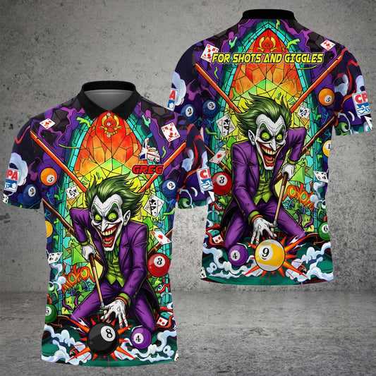 Maxcorners Joker’s Break Shot Polo Shirts Custom For Greg Patey