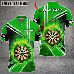 Maxcorners Darts Flame Color Options Personalized Name, Team Name Unisex 3D Shirt