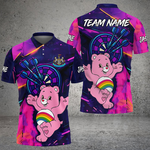 Maxcorners Darts Shirt Angry Panda Neon Graffiti Multicolor Options Personalized Name, Team Name Unisex 3D Shirt For Francis