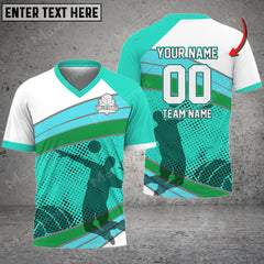 Maxcorners Volleyball Colorful Personalized  V-neck T-Shirt