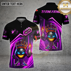 Maxcorners Bowling Shirt Bowling Ball Crown Ver2 Multioptions Personalized Name, Team Name Unisex 3D Shirt (4 Colors)