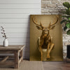 Maxcorners Funny Deer Bathroom Canvas Wall Art – Rustic Toilet Canvas for Cabin, Lodge & Man Cave Decor